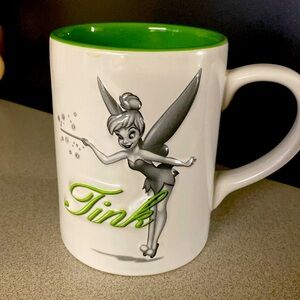 Coffee Mug Cup Green Walt Disney Tinker Bell Fairy Tink Pinocchio Thailand White